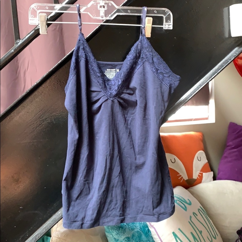 Navy lace camisole
